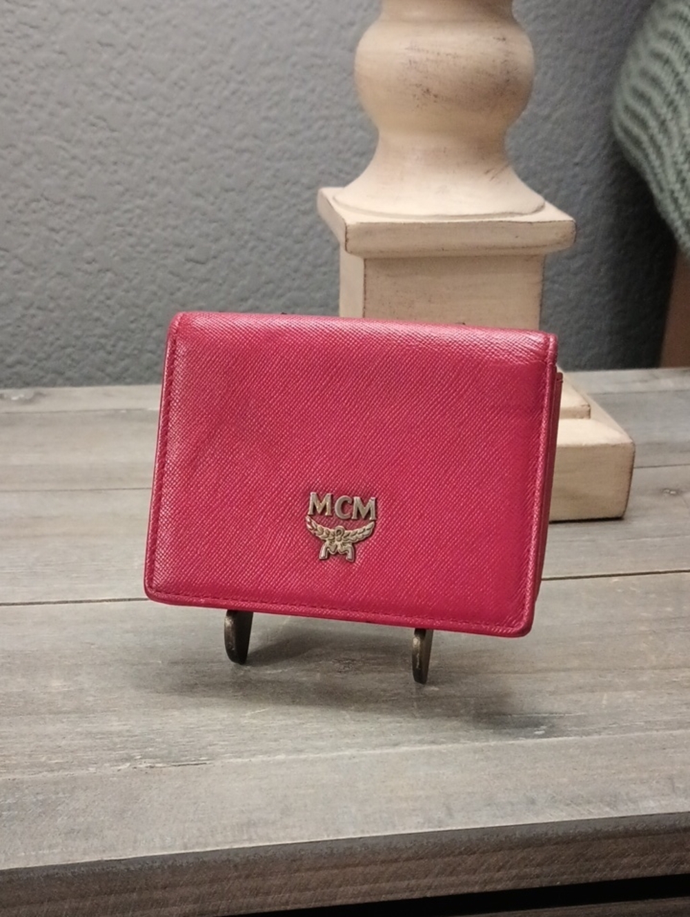 MCM Red Compact Wallet